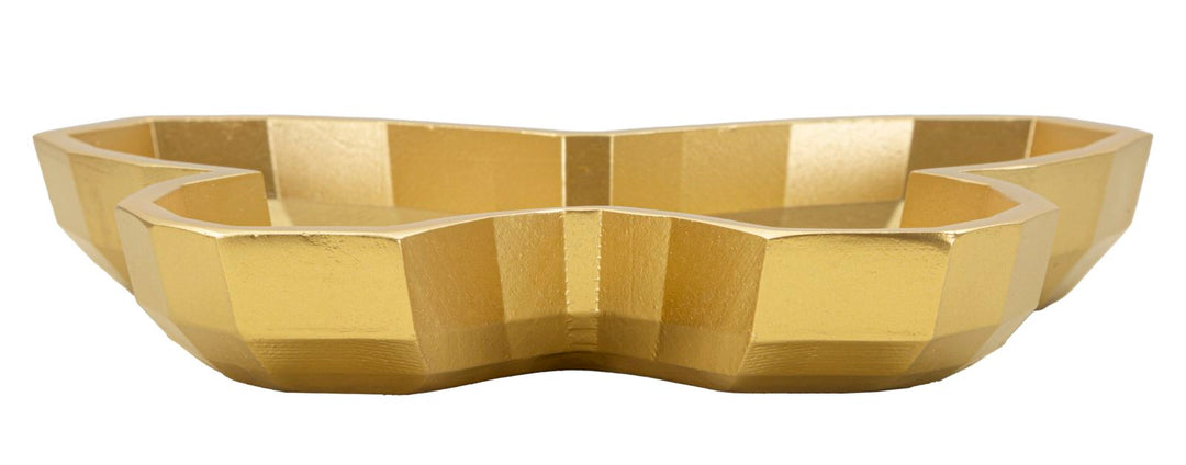 Arany színű, pillangó alakú tálca – dekoratív kiegészítő