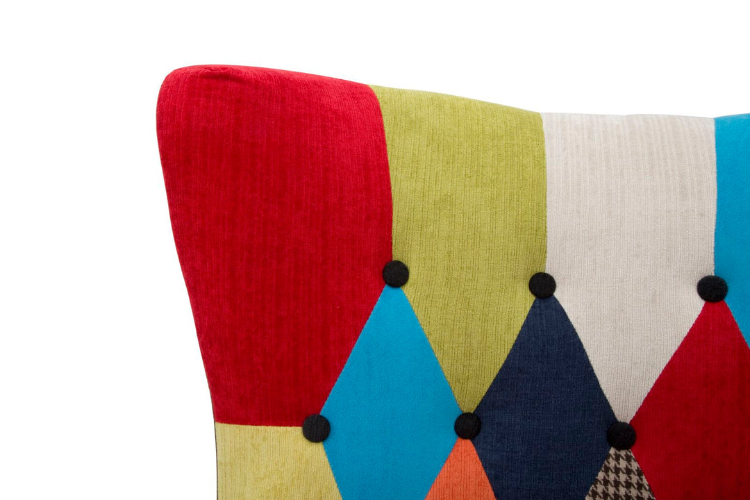 Patchwork kárpitozott fotel – többszínű díszfotel
