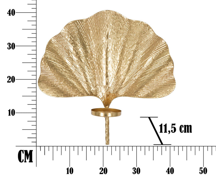 Aranyszínű Fém Nagy Levél alakú Gyertyatartó