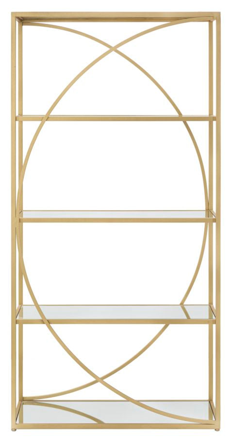 Arany színű fém könyvespolc – Glamy modern könyvespolc