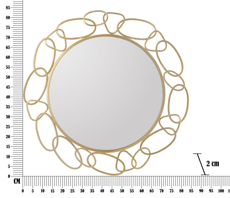 Aranyszínű Fém Geometrikus Kerek falitükör