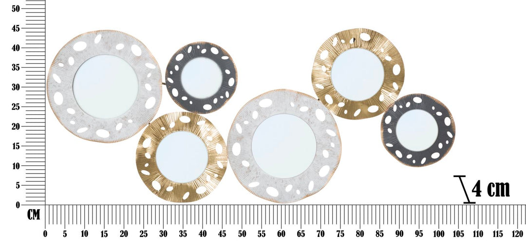 Fém Körök Geometrikus Fali Dekoráció