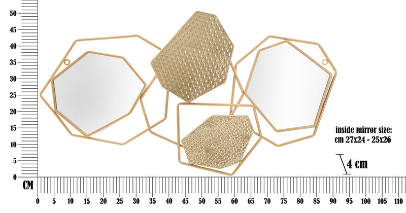 Fém Geometrikus Absztrakt Falitükör