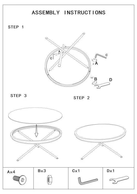 Kerek dohányzóasztal rattan talppal – Saint Barth Rotondo