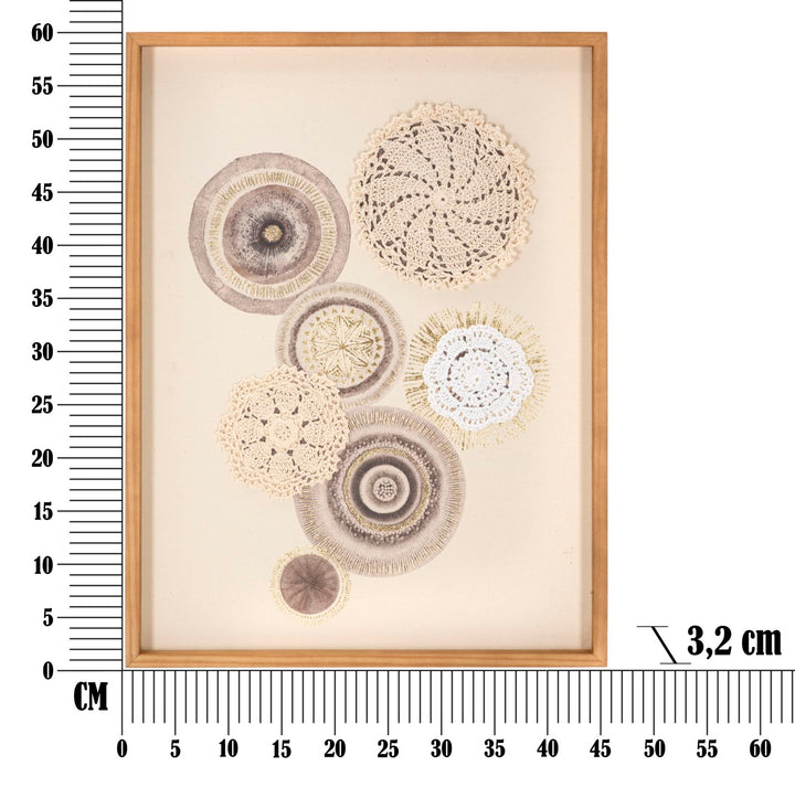 Bézs Geometrikus Körök Festmény