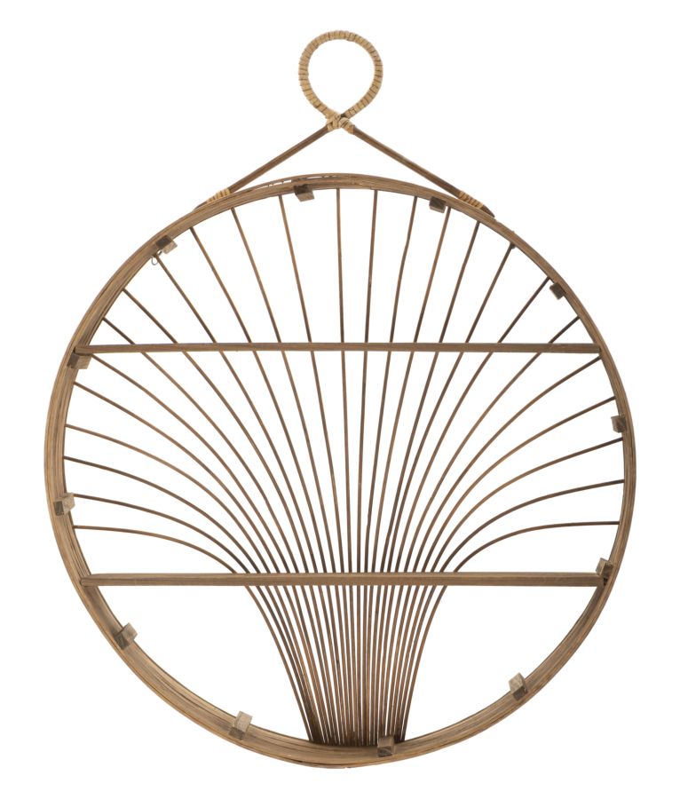 Kerek rattan fali polc – Fuji modern boho dizájn