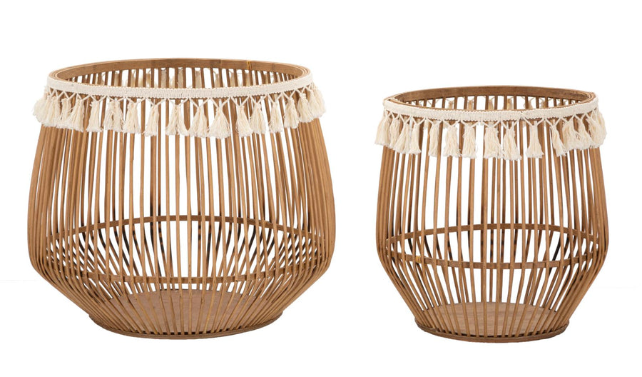 2 db rattan tároló kosár – Fuji dekoratív készlet