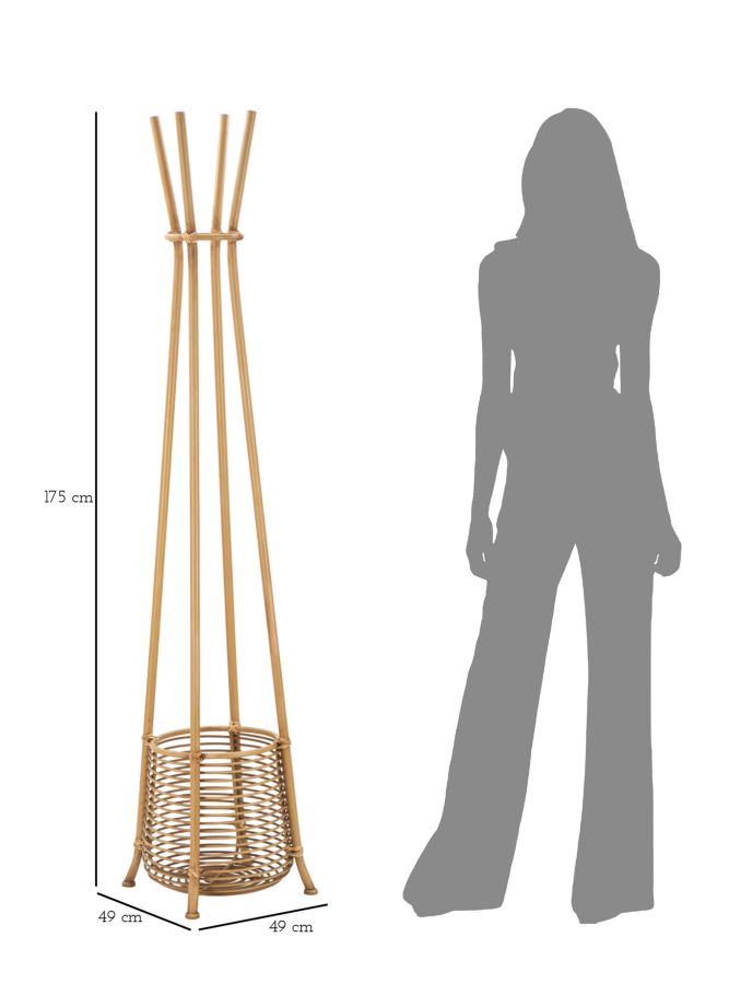 Magas rattan esernyőtartó tartóval – Panama dizájn