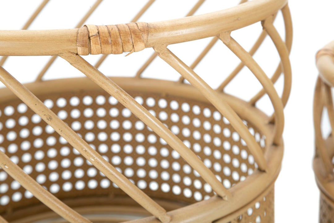 2 db rattan vázatartó – Panama dekoratív kiegészítők