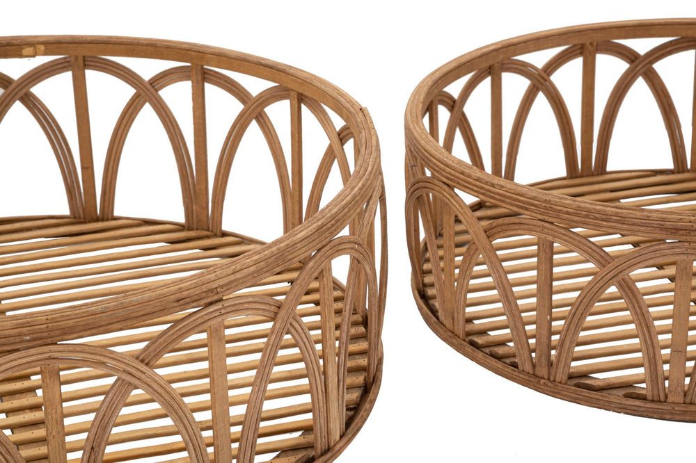 3 db rattan szervírozó tálca – Fuji dekoratív kollekció