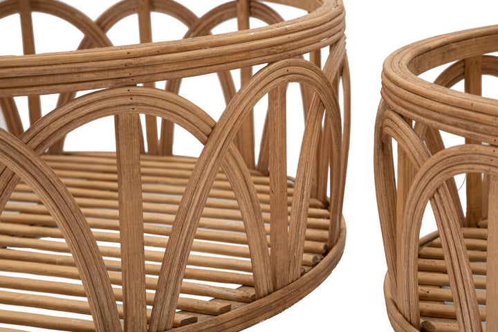 3 db rattan szervírozó tálca – Fuji dekoratív kollekció