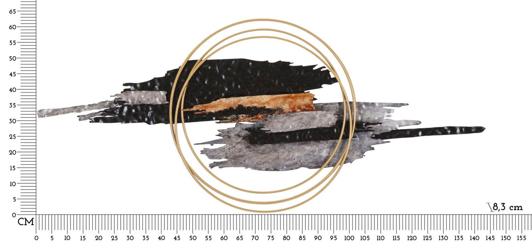 Absztrakt Fém Geometrikus Körök Fali Dekoráció