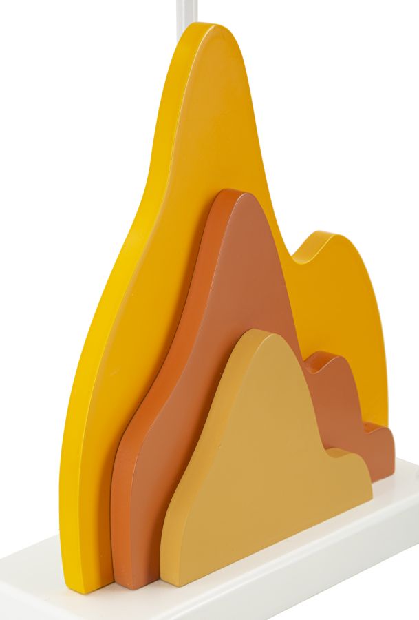 Sárga színű modern asztali lámpa textilernyővel – Color kollekció