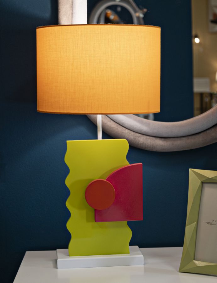 Narancs színű modern asztali lámpa textilernyővel – Color kollekció
