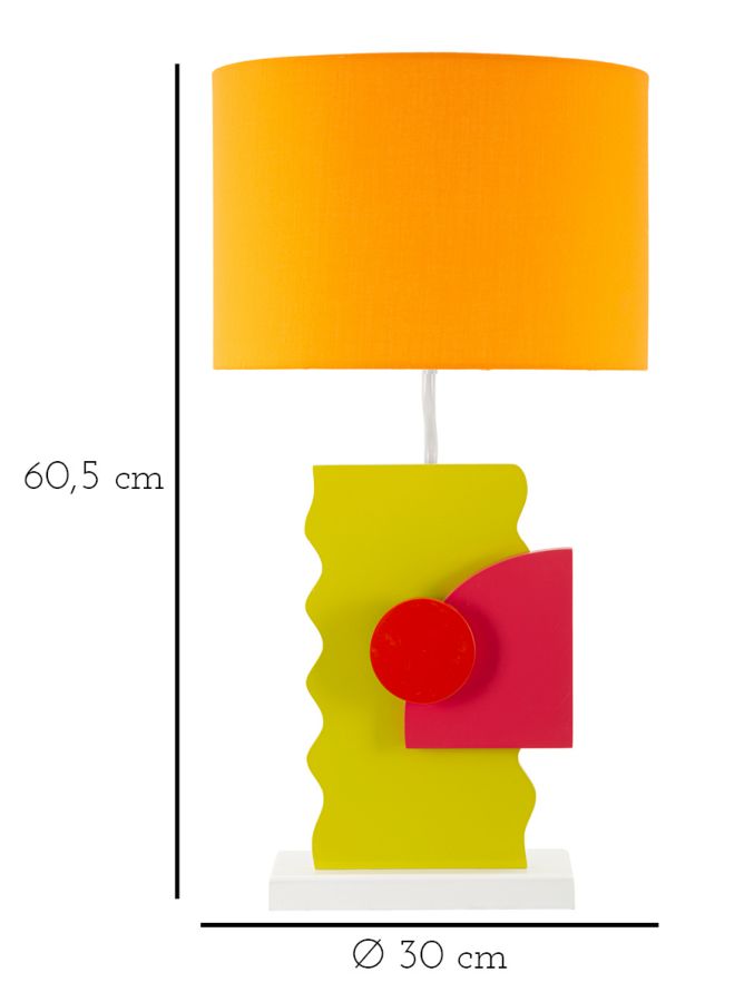 Narancs színű modern asztali lámpa textilernyővel – Color kollekció