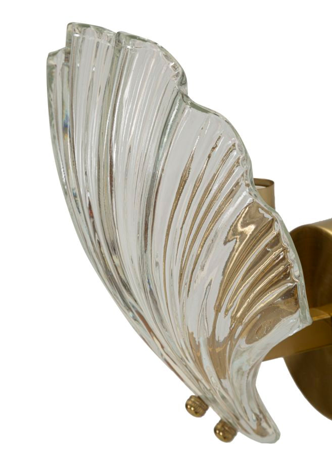 Arany és fehér színű fali lámpa kagyló mintával – Decorative Muro stílus