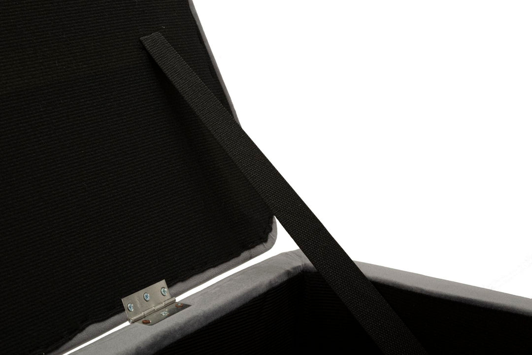 Grafitszürke színű kárpitozott tárolópad – Silvery modern ülőbútor