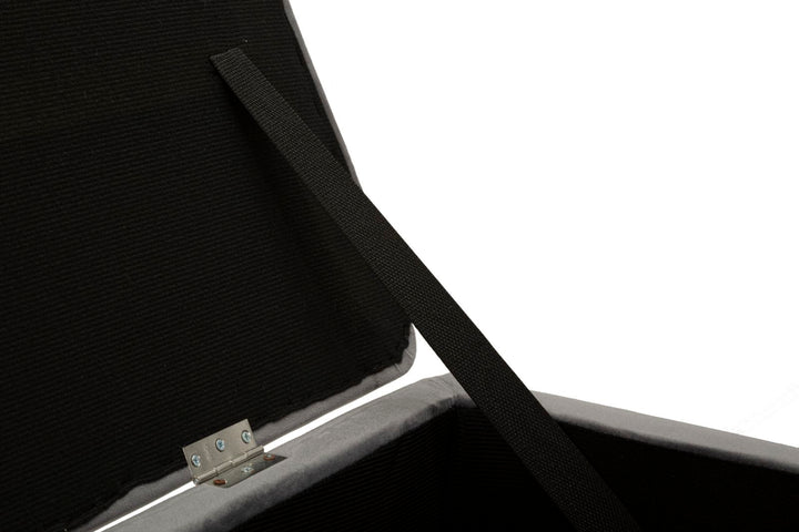 Grafitszürke színű kárpitozott tárolópad – Silvery modern ülőbútor