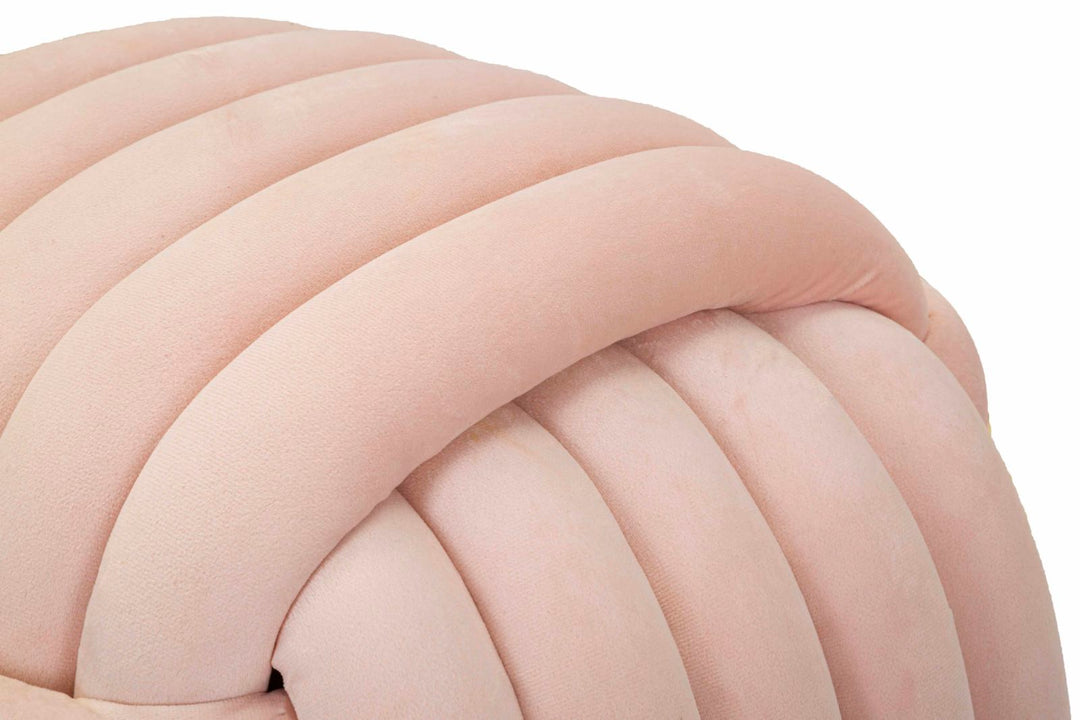 Rózsaszínű kárpitozott taburett – Sofy párnázott dísz ülőke
