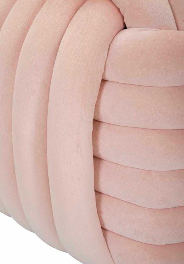 Rózsaszínű kárpitozott taburett – Sofy párnázott dísz ülőke