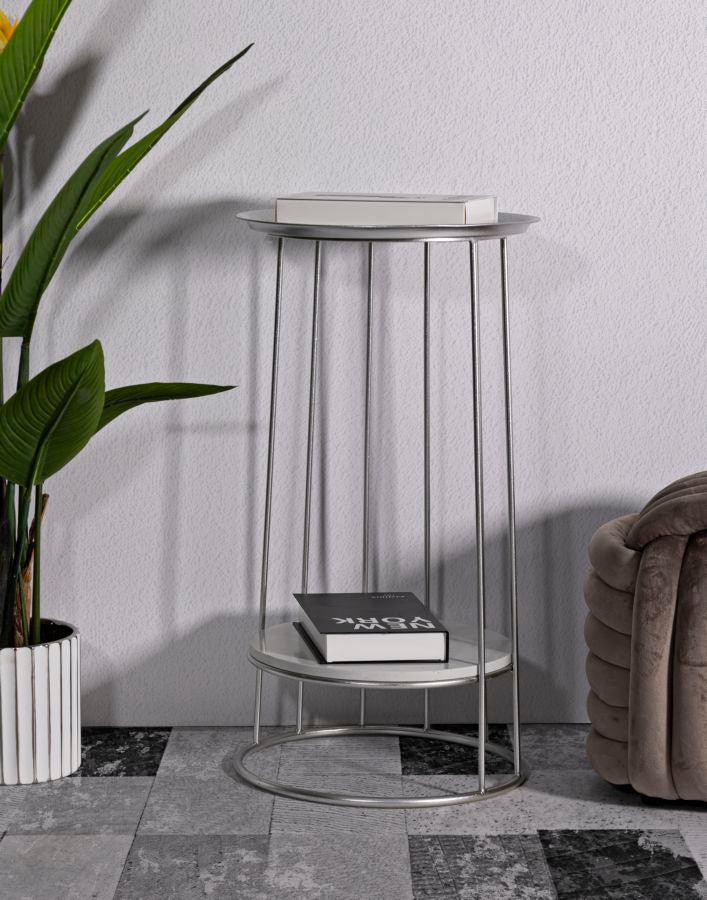Kerek kisasztal nyitott vázzal – Towery modern dísz