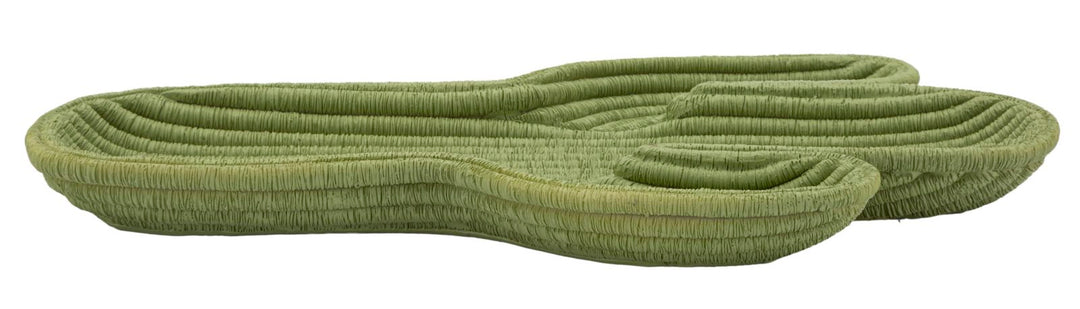 Zöld színű gyanta dekoratív tálca – Cactus modern dizájn