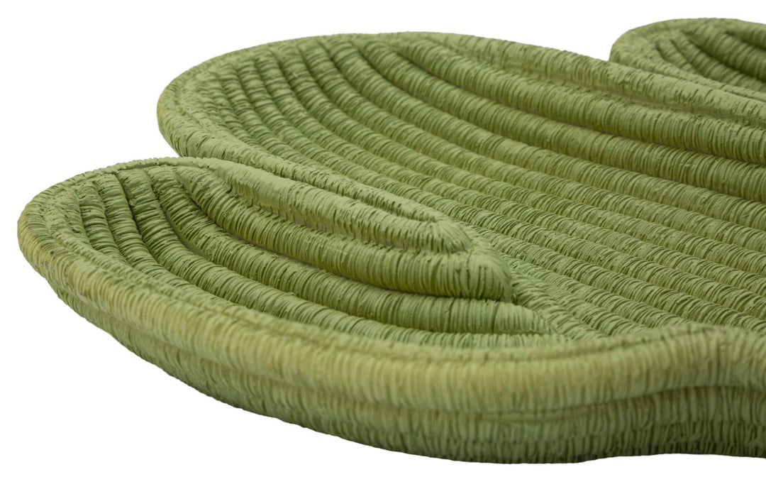 Zöld színű gyanta dekoratív tálca – Cactus modern dizájn