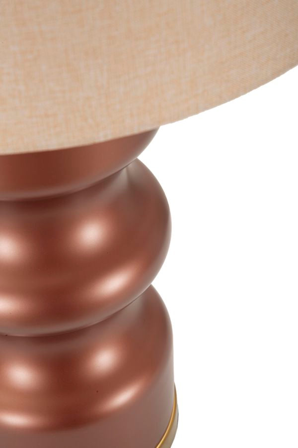 Barna színű fa asztali lámpa textilernyővel – Rosenthal kollekció