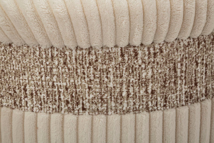 3 db krémszínű kárpitozott tárolópuff – Curtain kollekció