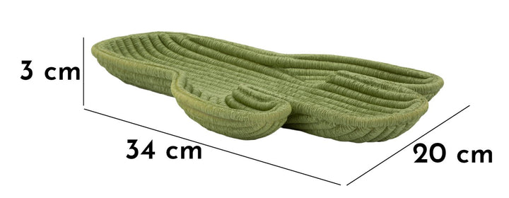 Zöld színű gyanta dekoratív tálca – Cactus modern dizájn