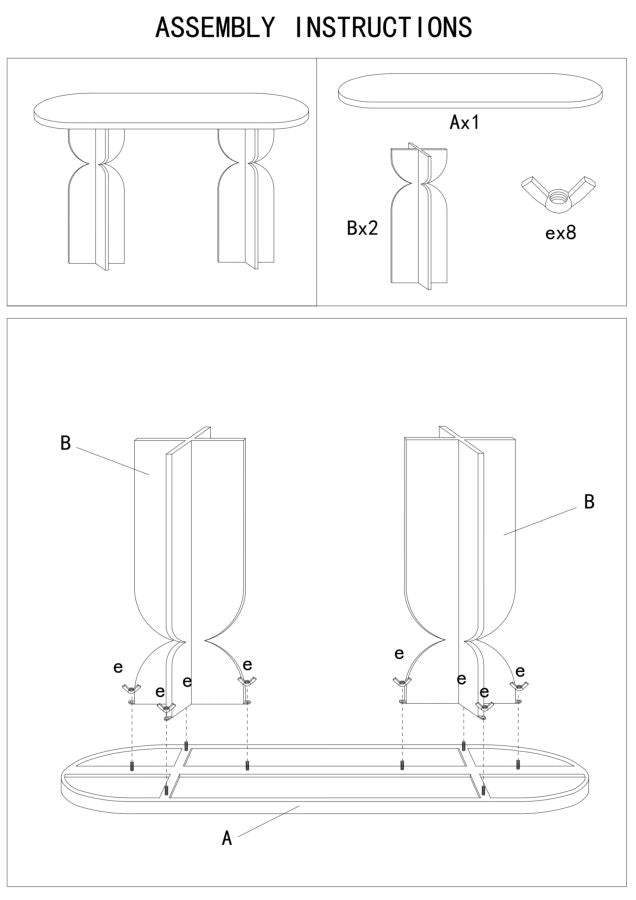 Bézs színű konzolasztal szoborszerű talppal – Dune modern előszoba