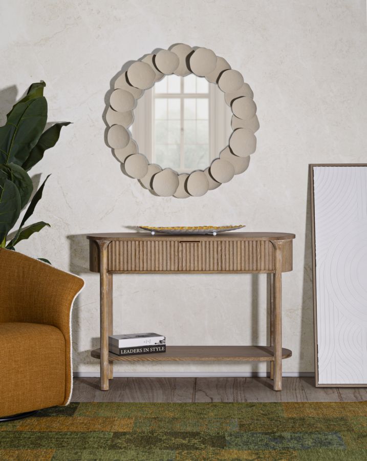 Fa konzolasztal tárolóval – Gothenburg modern előszoba