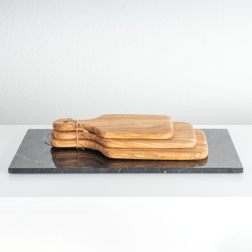 Kézműves olajfa vágódeszka szett – ajándékcsomag (3 db-os)