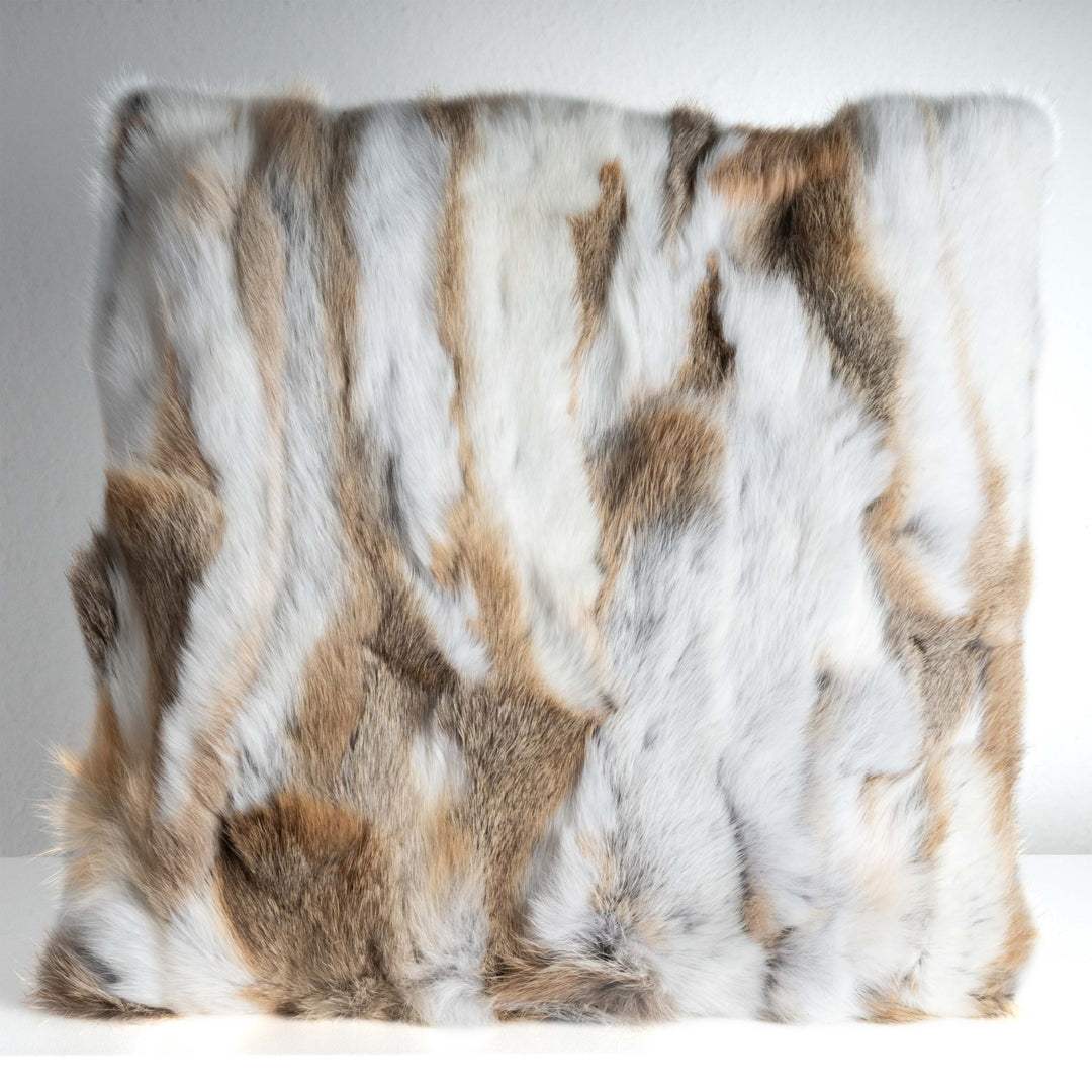 Bézs Nyúlszőrme Díszpárna (Oryctolagus cuniculus)