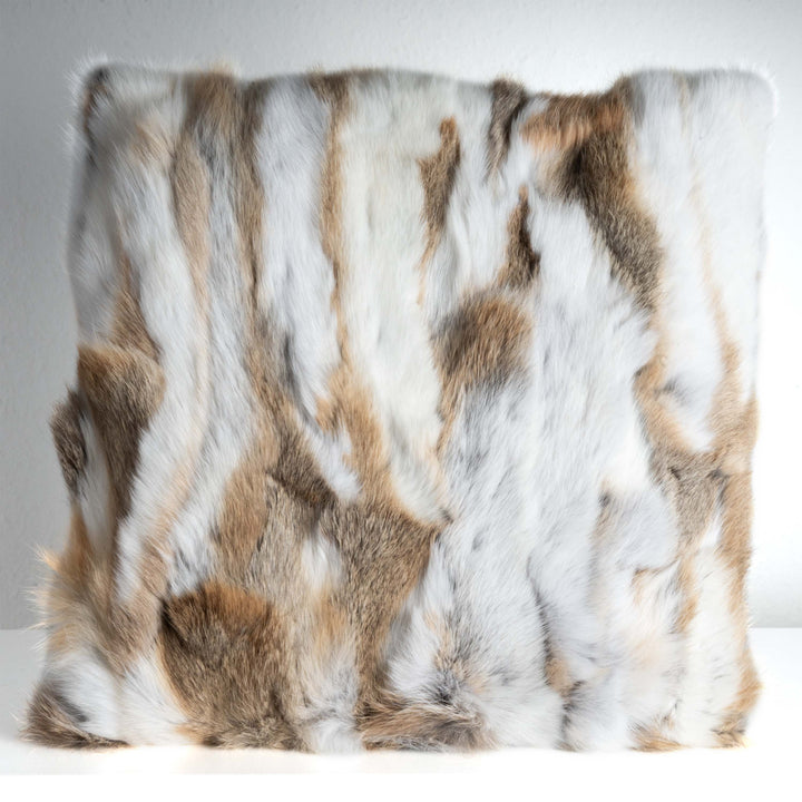 Bézs Nyúlszőrme Díszpárna (Oryctolagus cuniculus)