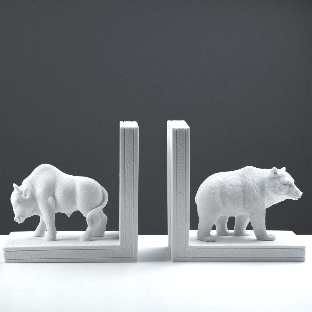 Bika és medve könyvtámasz (erő és egyensúly szimbóluma)