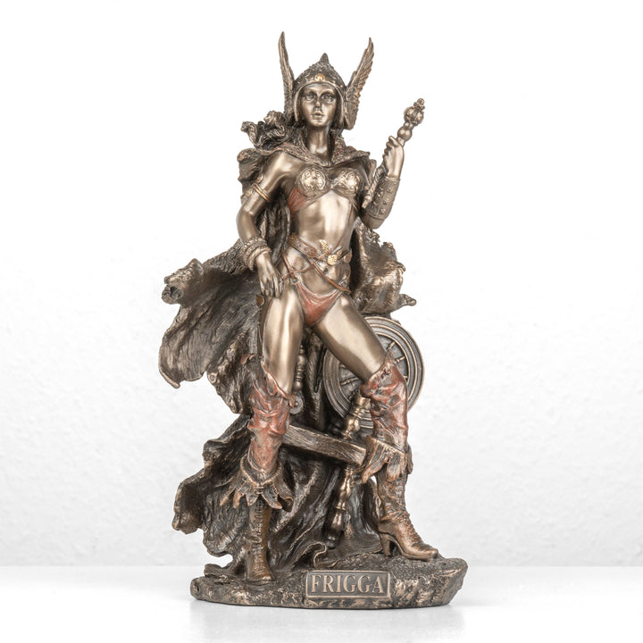 Frigg szobor — A házasság északi istennője (Hidegen öntött bronz)