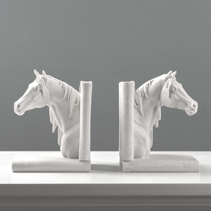 Lófej Könyvtámasz – Páros lovas mellszobor