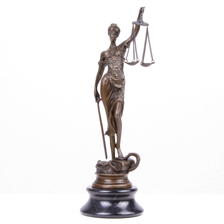 Justitia Bronz Szobor (Öntött Bronz Szobor)