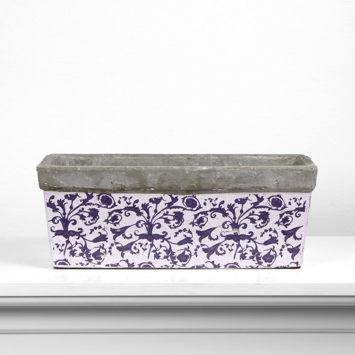 Metiterrán Szögletes Kék Kaspó