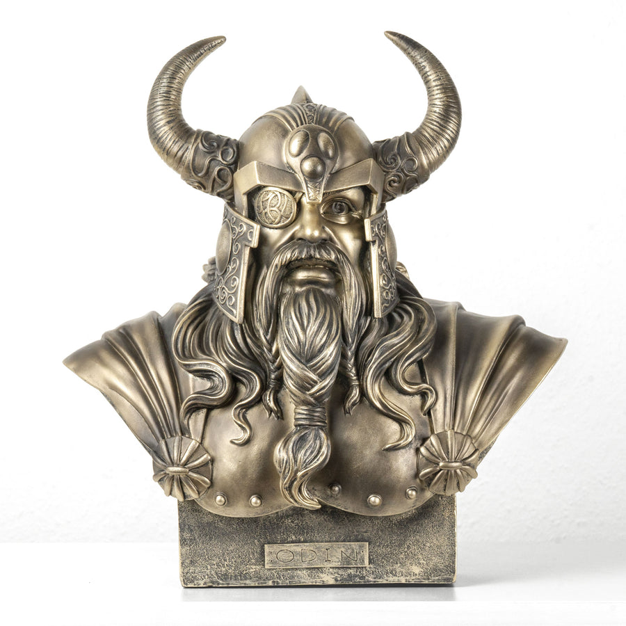 Odin mellszobor — Az északi istenek atyja (Bronz hatású szobor)