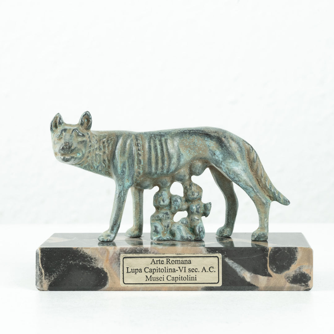 Római Farkasanya Szobor Romulus és Rémusz (Bronz)