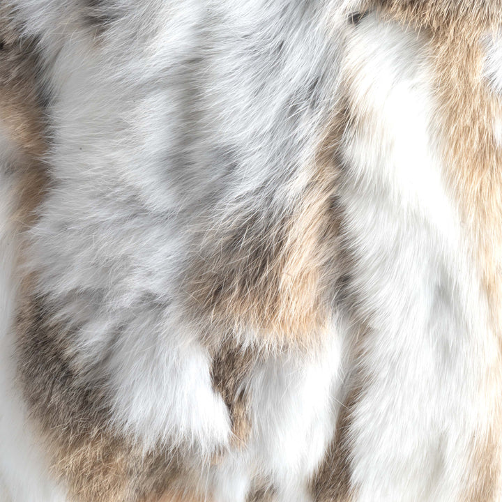 Bézs Nyúlszőrme Díszpárna (Oryctolagus cuniculus)