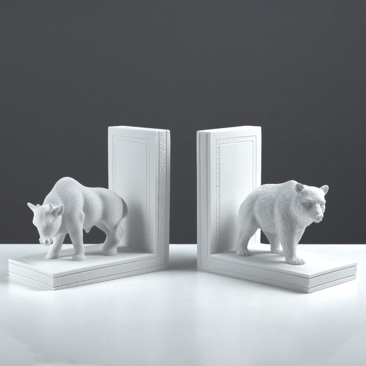 Bika és medve könyvtámasz (erő és egyensúly szimbóluma)