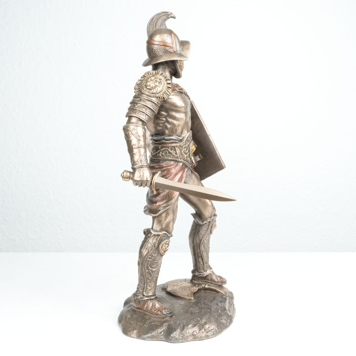 Murmillo Gladiátor Szobor (Hidegen öntött bronz szobor)