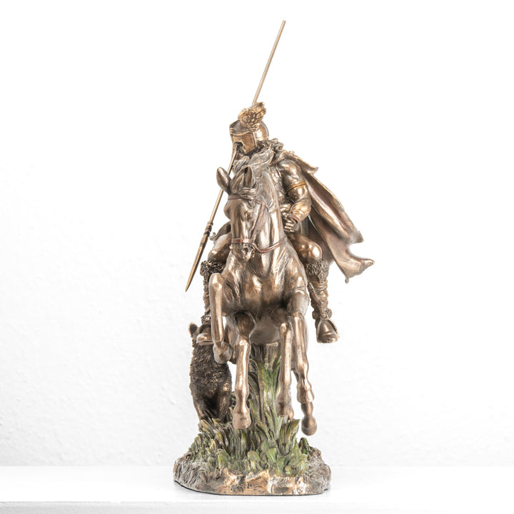 Odin Sleipnir hátán szobor — Az északi istenek atyja (Hidegen öntött bronz szobor)