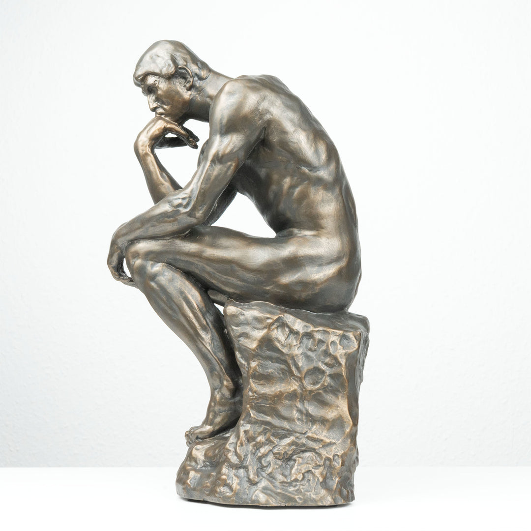 A Gondolkodó Szobor Rodin Alkotása (Nagy, Hideg öntvény bronz szobor)