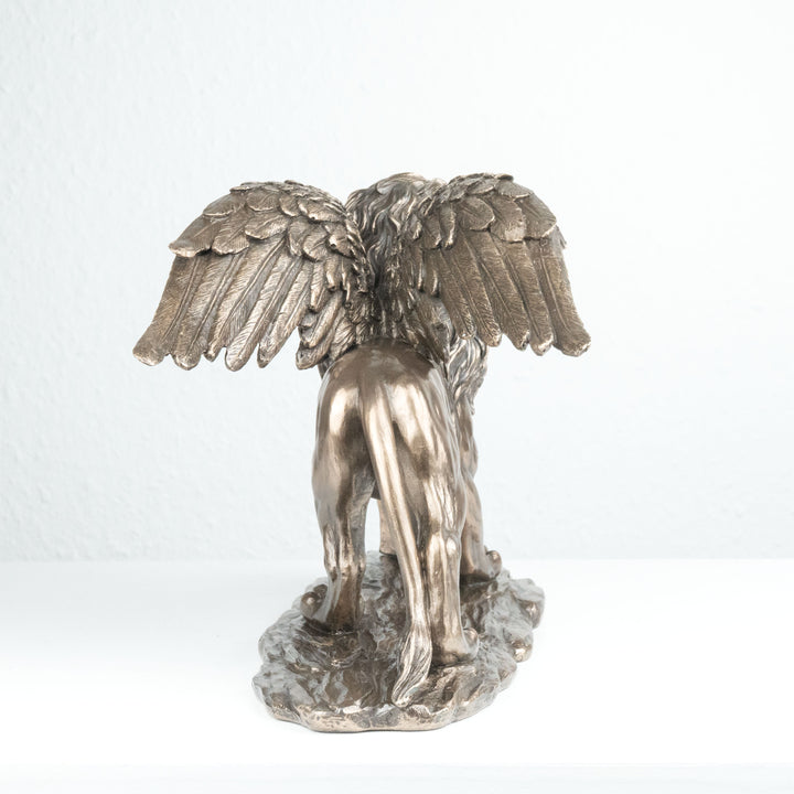 Szárnyas Oroszlán Szobor – Szent Márk, Velence jelképe (Hidegen öntött bronz szobor)
