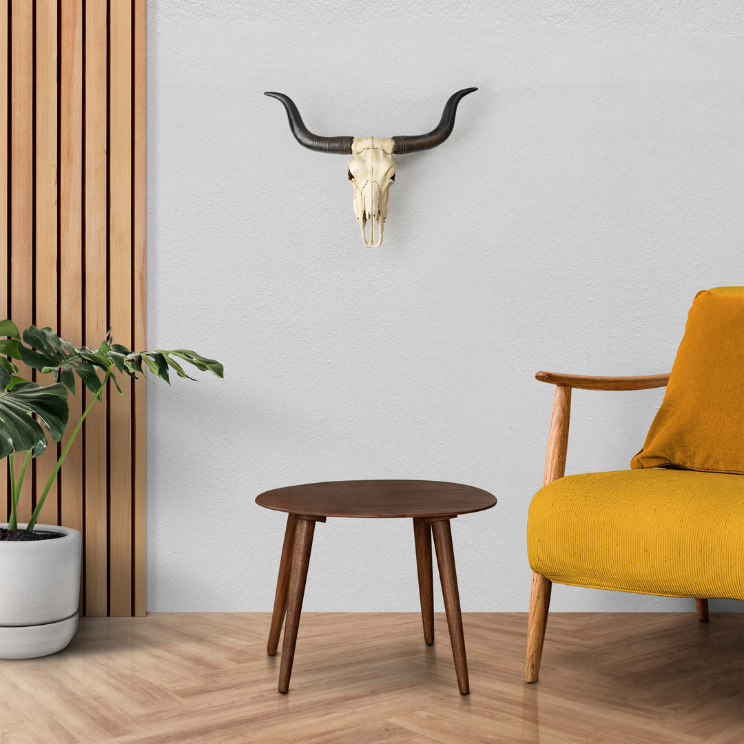 Longhorn Koponya Fali Dísz (Gyanta Szobor)
