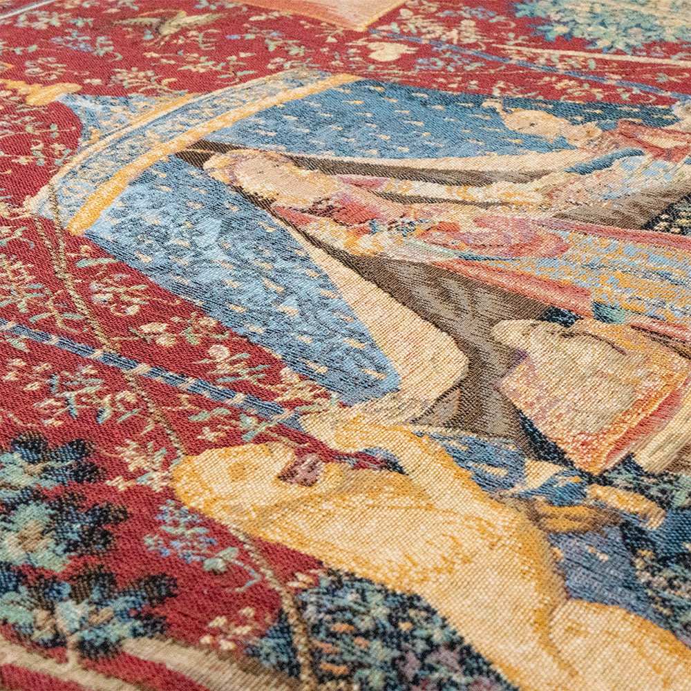 A hölgy és az unikornis gobelin faliszőnyeg (jacquard szövés)